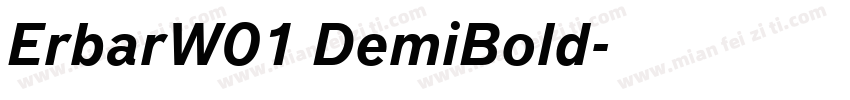 ErbarW01 DemiBold字体转换